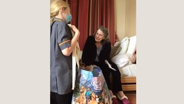 Resident receives special gift at Lancashire care home